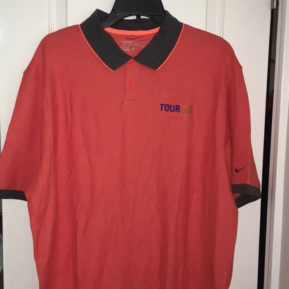 Nike Cafe Tour Performance Orange color Golf polo shirt XL mens 🏌️♀️